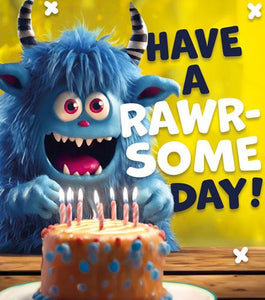 Rawrsom Day-  birthday card