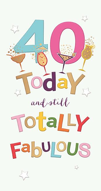Still fabulous - 40th birthday card