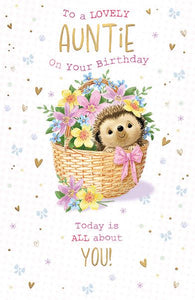 Lovely Auntie - Birthday  card