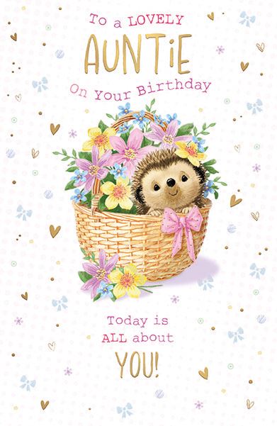 Lovely Auntie - Birthday  card