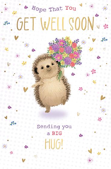 Hartley the Hedgehog Get well card