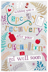 After Your Operation - get well soon card