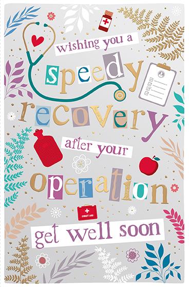 After Your Operation - get well soon card