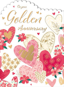 On your golden anniversary card