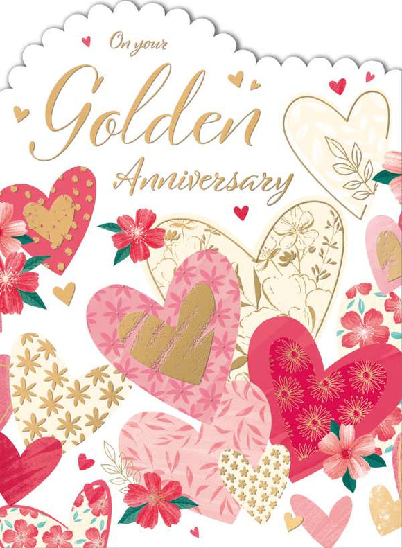 On your golden anniversary card