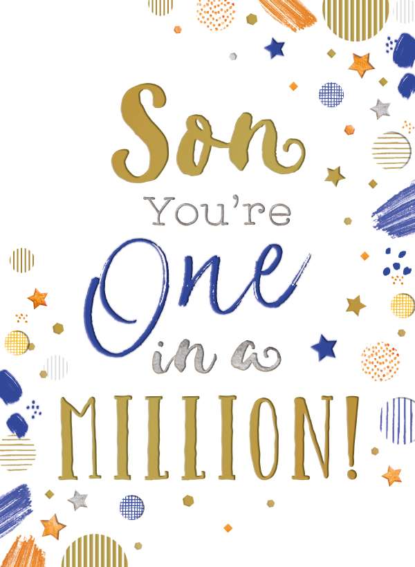 Son You’re One in a Million! -birthday card
