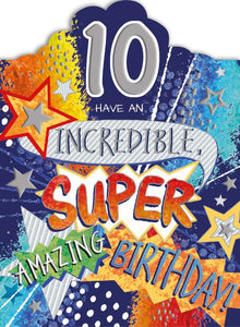 10th Birthday card, boy