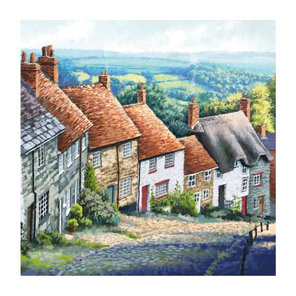 Gold Hill, Shaftesbury, - blank card