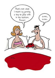 Toys in the bedroom, Trevor- Birthday card