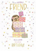 Friend, Hartley the Hedgehog Birthday card