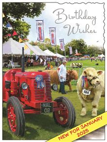 Country fair with tractor - Jonny Javelin birthday card