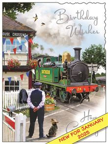 Steam train - Jonny Javelin birthday card