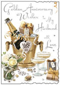 Golden anniversary Husband -Jonny Javelin card