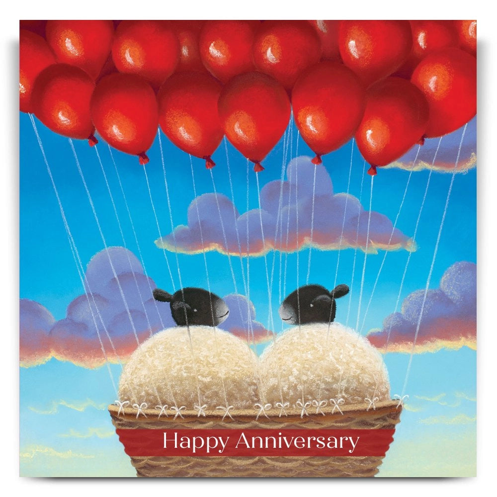 Up Up and Away - Lucy Pittaway anniversary card