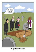 A golfer's funeral - Birthday card