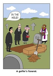 A golfer's funeral - Birthday card