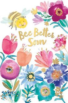 Bee better soon - get well card