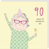 90 Years of Wonderful You - Rosie Made a Thing 90th Birthday card