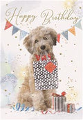 Happy Birthday , white dog - card