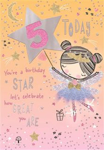 You're a star! - 5th Birthday card