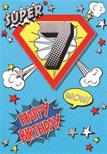 Super 7 - 7th Birthday card