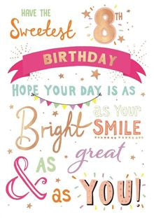 8th Birthday card