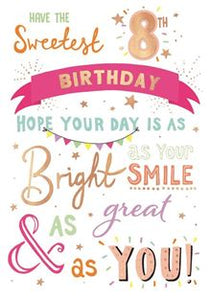 8th Birthday card