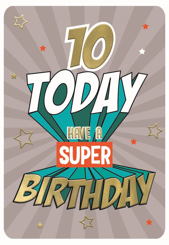 10th Birthday card
