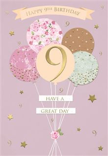 9th Birthday card
