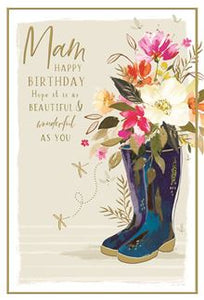 Mam, Happy Birthday card