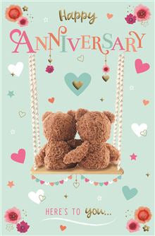 Happy Anniversary - Barley the Brown Bear card