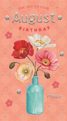 For You on Your August Birthday card