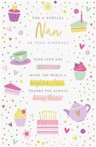 A special Nan - Birthday card