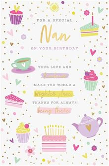 A special Nan - Birthday card