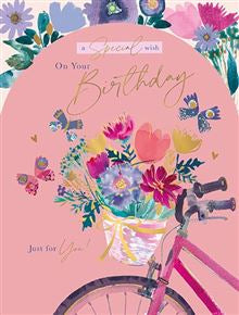 Basket of flowers  - Birthday card