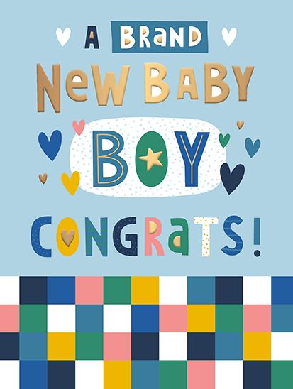 Brand new baby boy - card