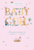 Beautiful baby girl - new baby card