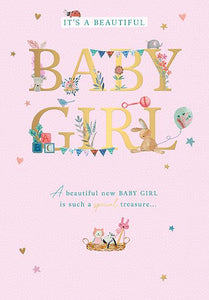 Beautiful baby girl - new baby card