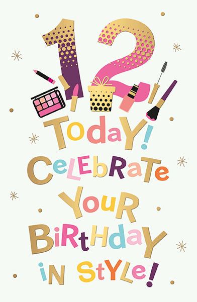 12th Girl Birthday card