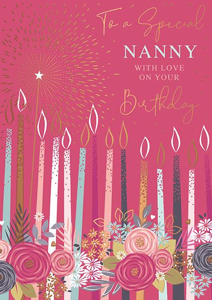 A special Nanny - Birthday card