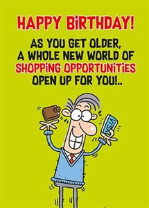 Shopping opportunities - Birthday card