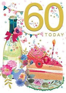 60 Today -  Birthday card