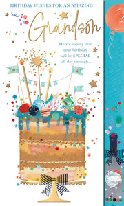 Amazing Grandson on your Birthday card