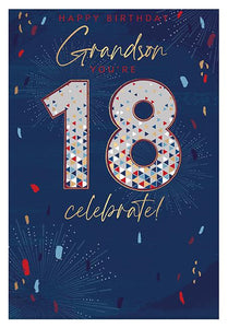 Grandson on your 18th birthday card