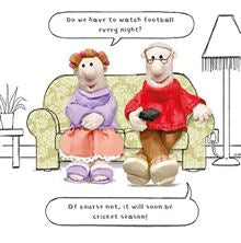 Football -  blank comedy card