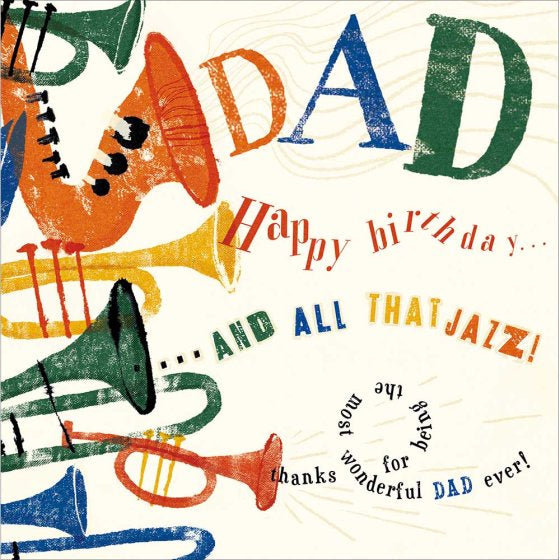 Jazz Dad - birthday card