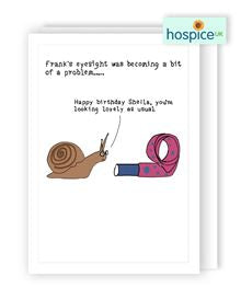 Shortsighted snail - Hospice UK card