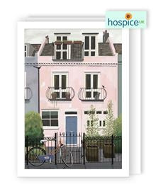 The pink house - Hospice UK blank card