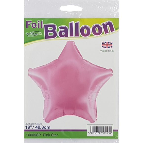 Pink Star - 19” Helium-Filled Balloon
