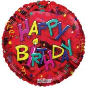 Happy birthday, 18” Helium-Filled  Balloon